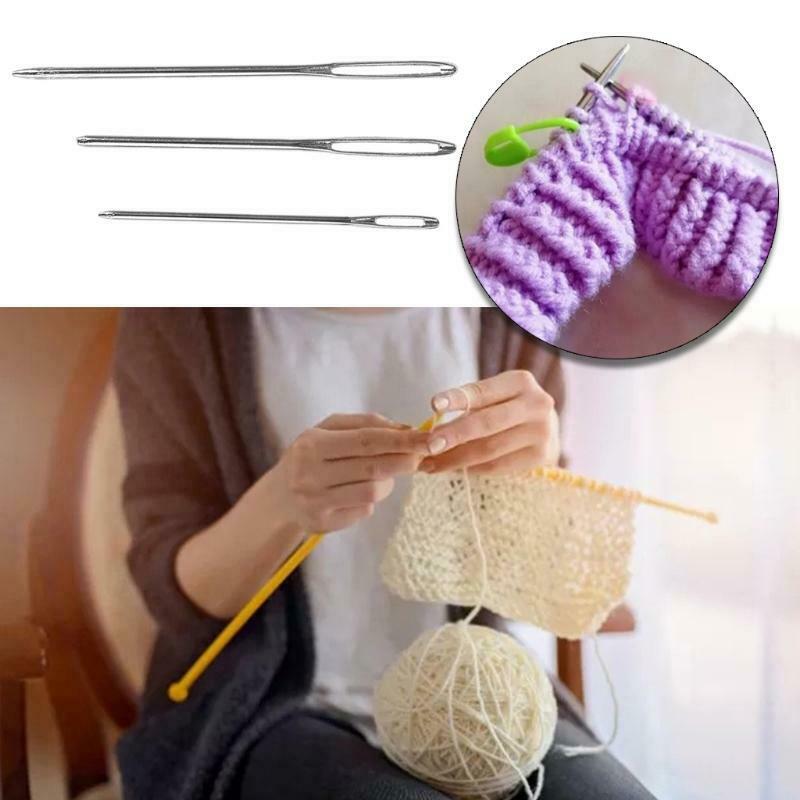 Knitting Loom Hook Crochet with Large-Eye Sewing Needles Stitch Counter Marker
