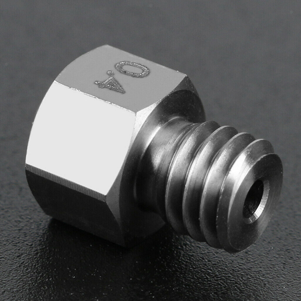 2x MK8 Titanium Steel Rubin Nozzle 0.4mm Extruder Ruby Nozzle Replacement