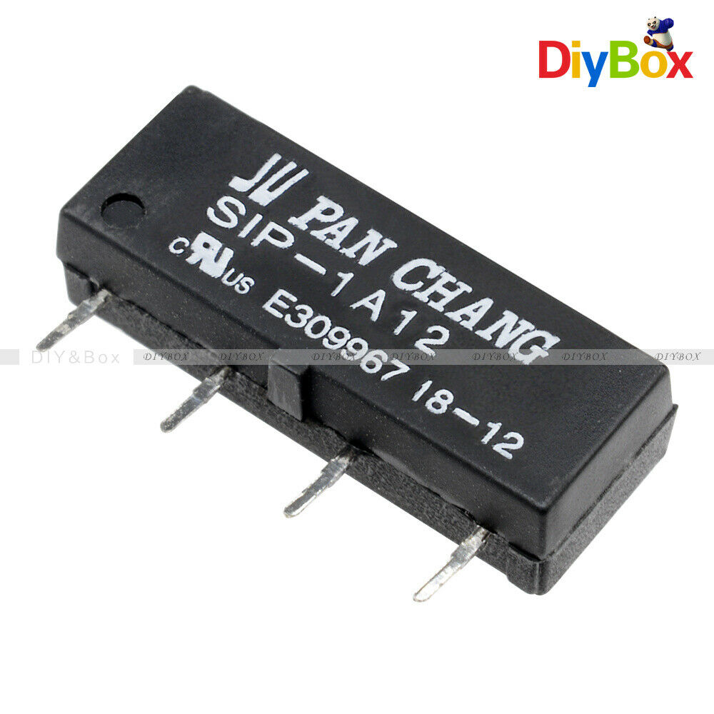 10PCS 4PIN 12V Relay SIP-1A12 Reed Switch Relay for CHANG Relay