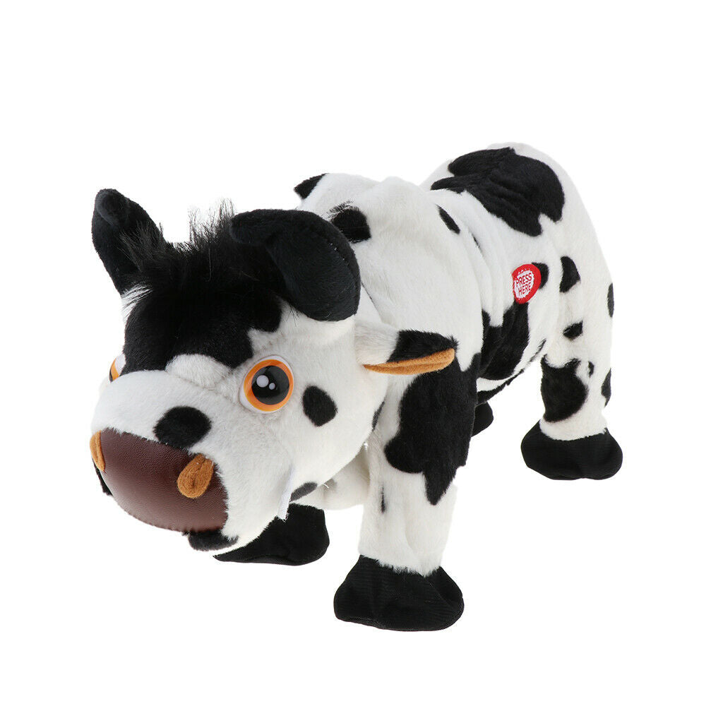 Prettyia   Electric   Walking   and   Singing   Plush   Cow   Stuffed   Animals