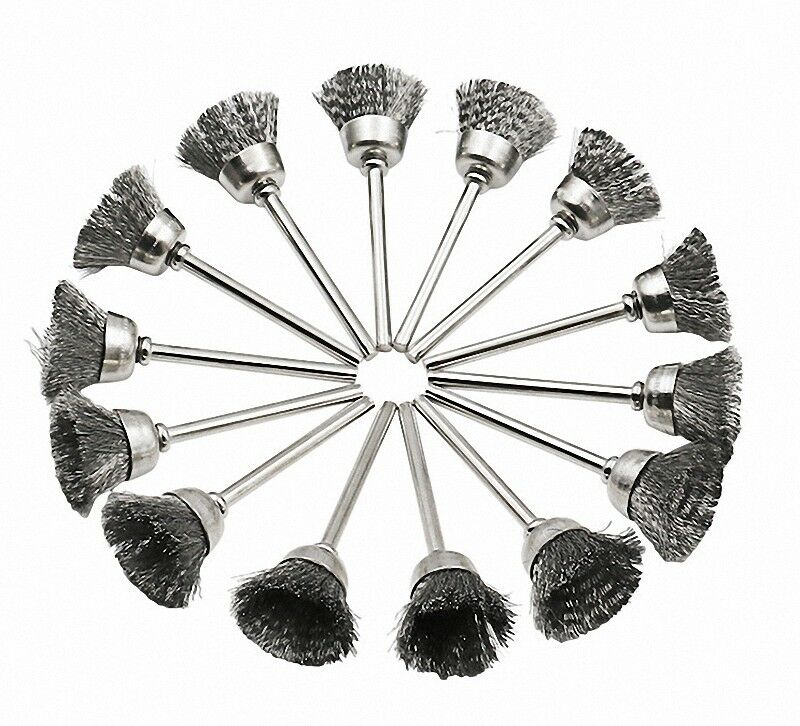 New 10 Pcs Steel Wire Cup Brush For Die Grinder Rotary Tools Dremel