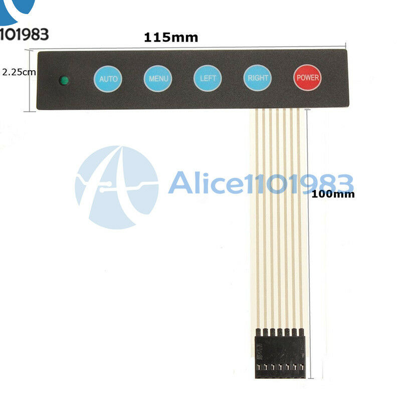 2PCS 1x5 Matrix Array 5Keys Membrane Switch Control Keypad Keyboard For Arduino