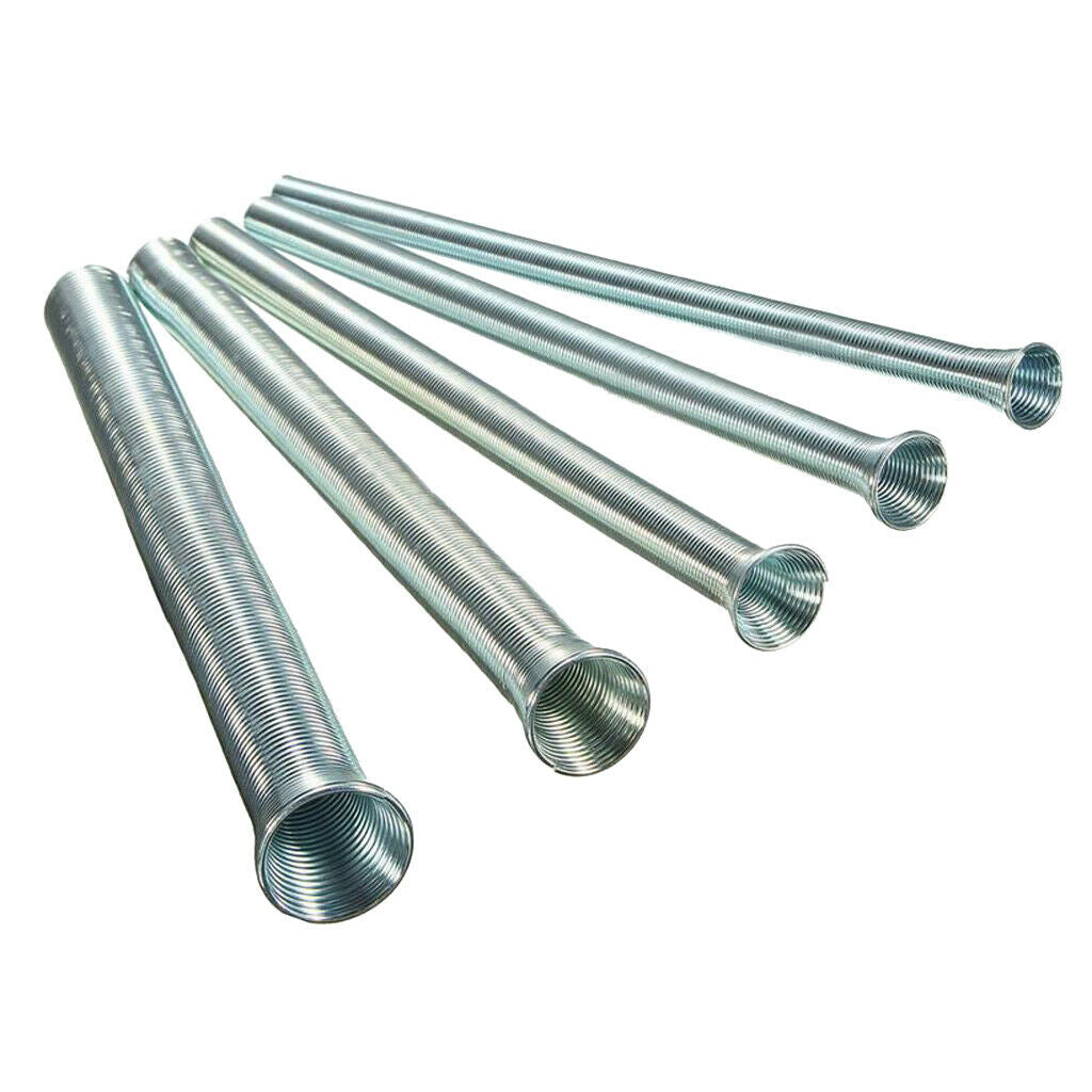 5x Spring Steel Bending Tube Kit 1/4" 5/16" 3/8" 1/2" 5/8" O.D. 21cm Long