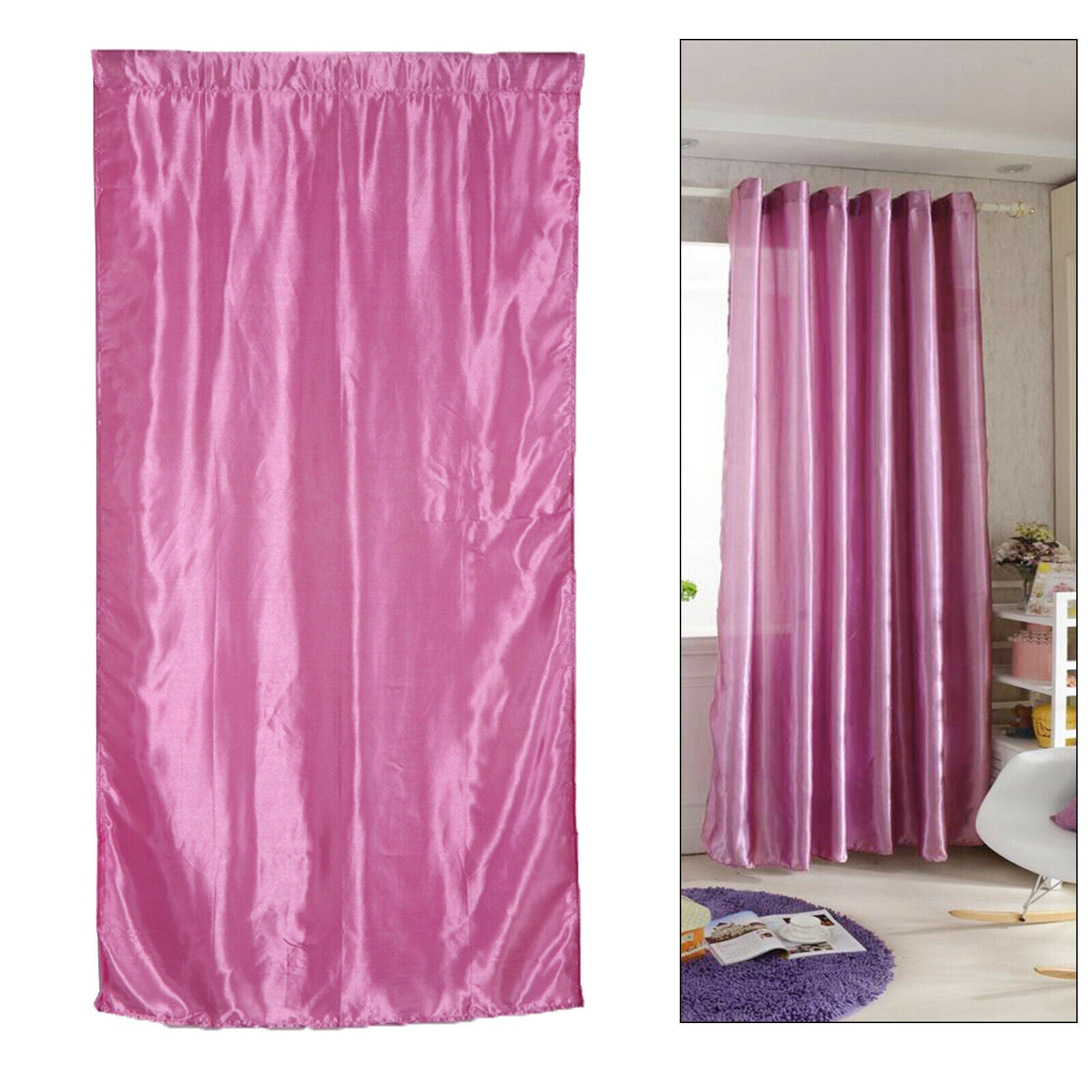 40" x 98" Window Curtains Blackout Polyester for Living Room Cafe Balcony purple
