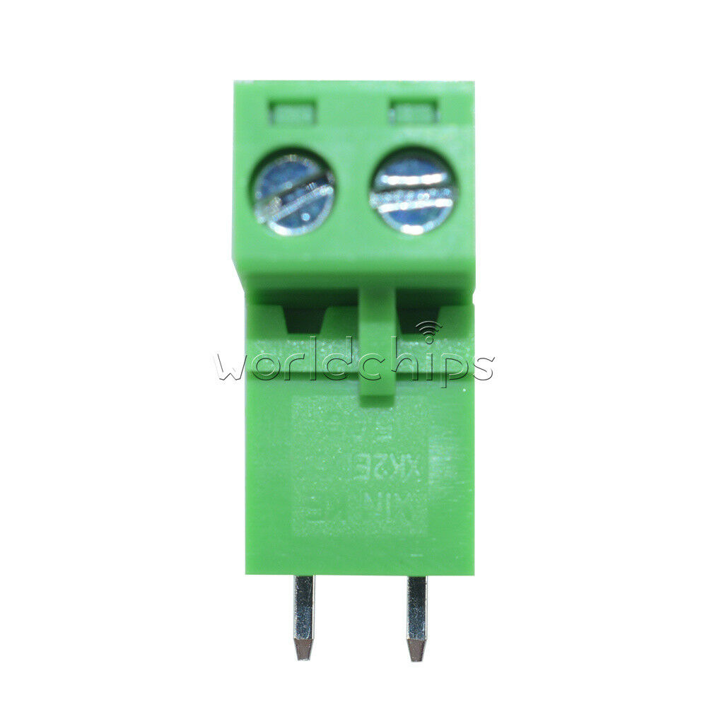 10Pcs KF2EDGK KF-2P 2Pin Right-Angle Plug-in Terminal Connector 5.08mm Pitch