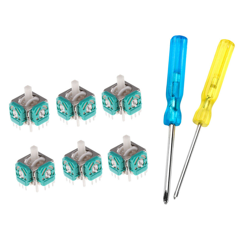 6x Analog Joystick Stick with Screwdriver for Nintendo GameCube Controller