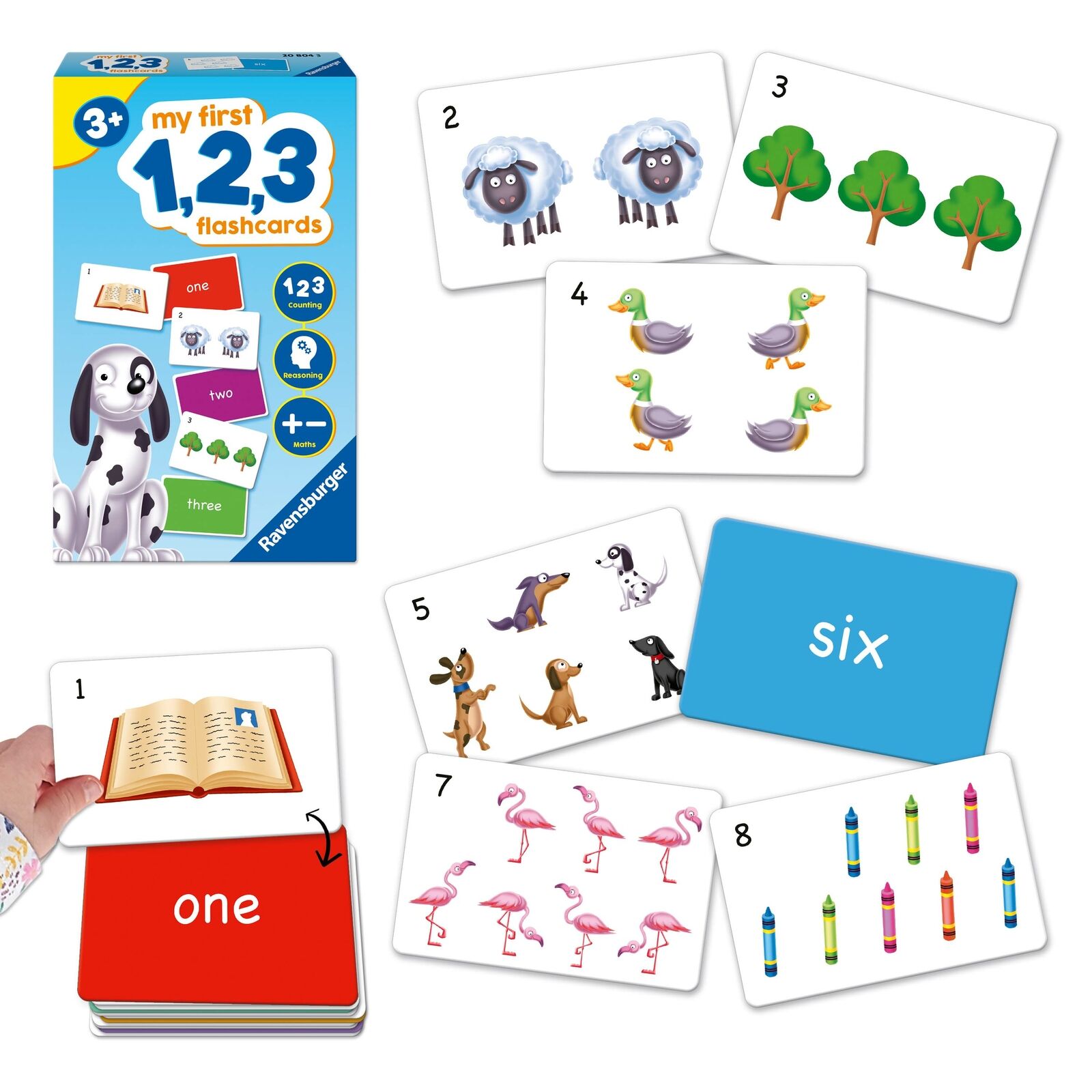 20804 Ravensburger My First 1,2,3 Flash Cards Number Game Children Age 3 Years+