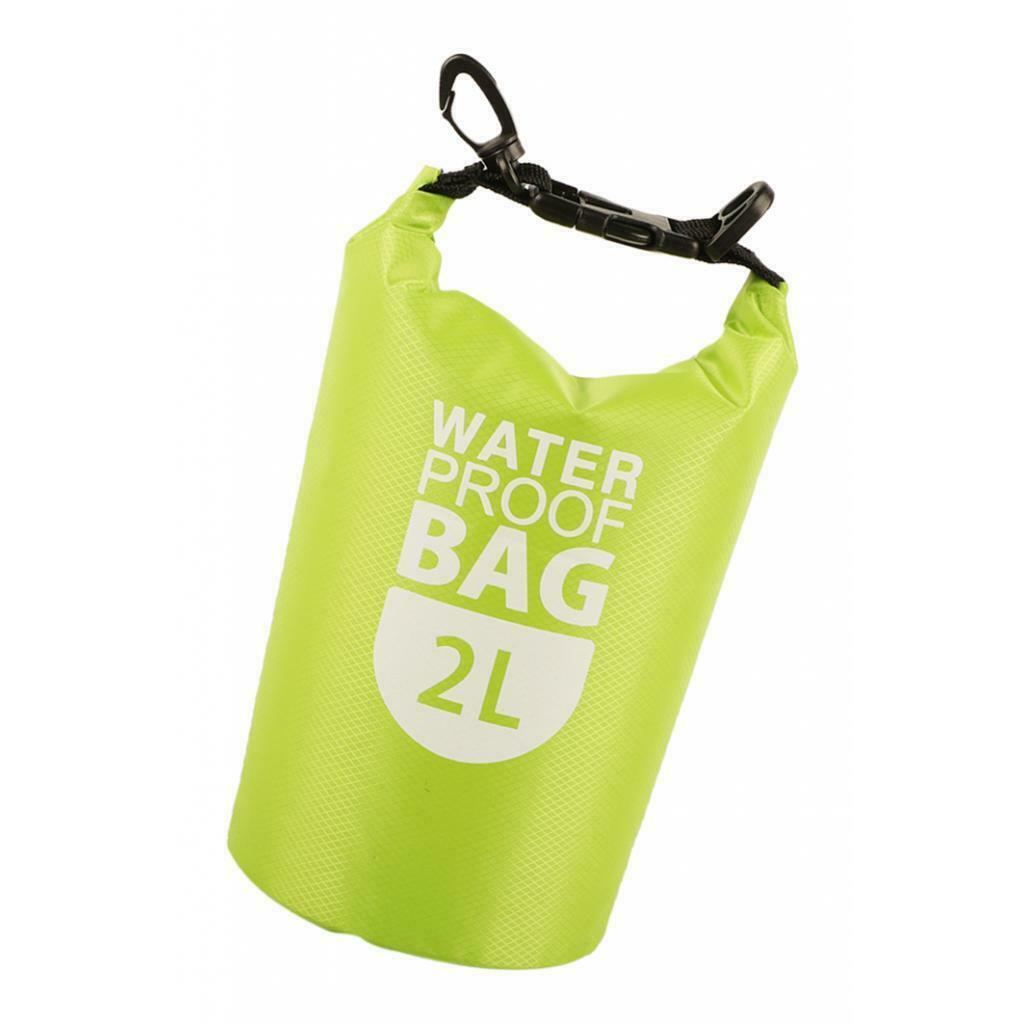 2L Waterproof Dry Bag Sack Pack Pouch for Rafting Canoeing Diving Green