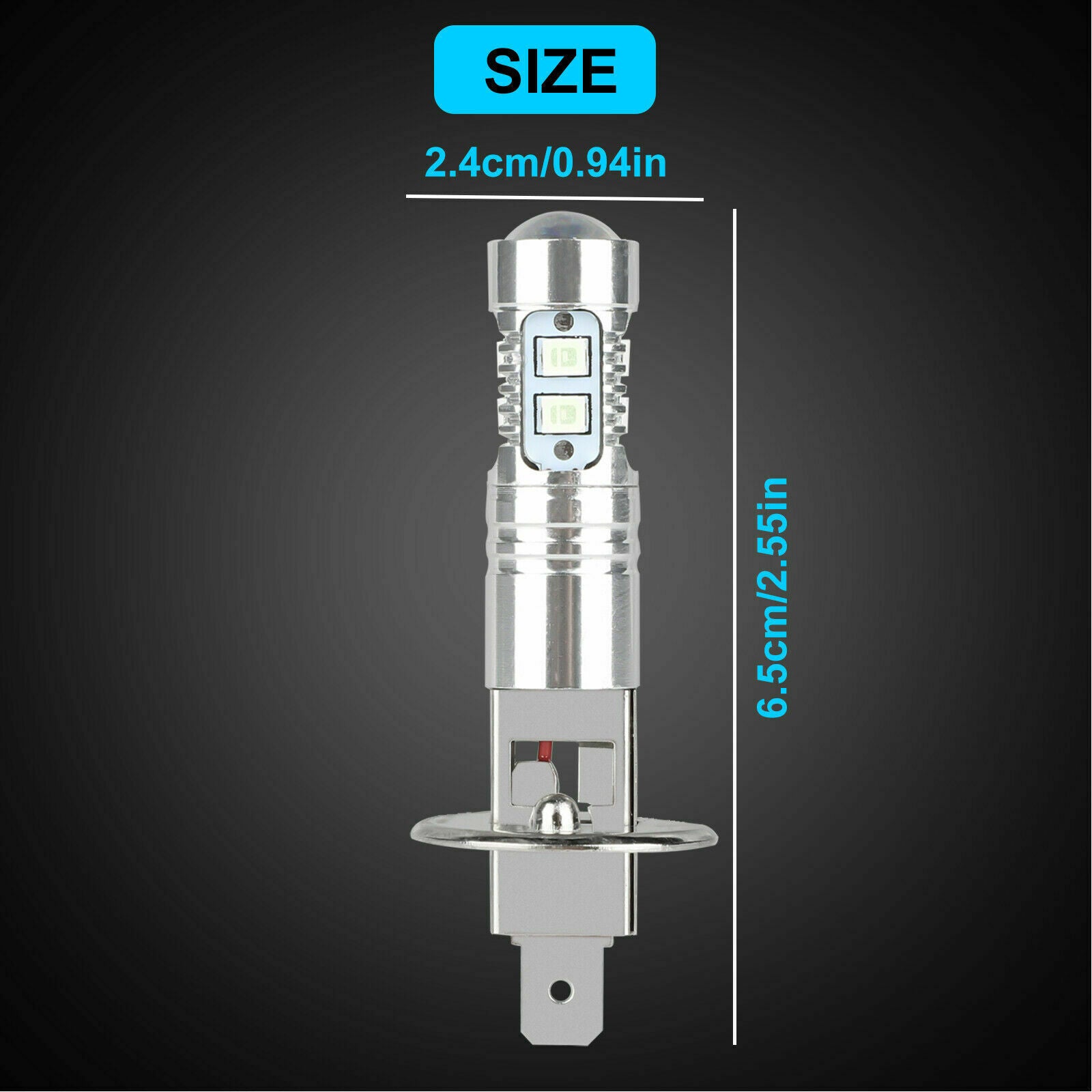 2X 8000K H1 100W HIGH POWER CREE SMD LED HEADLIGHT HIGH LOW BEAM FOG LIGHT BULBS