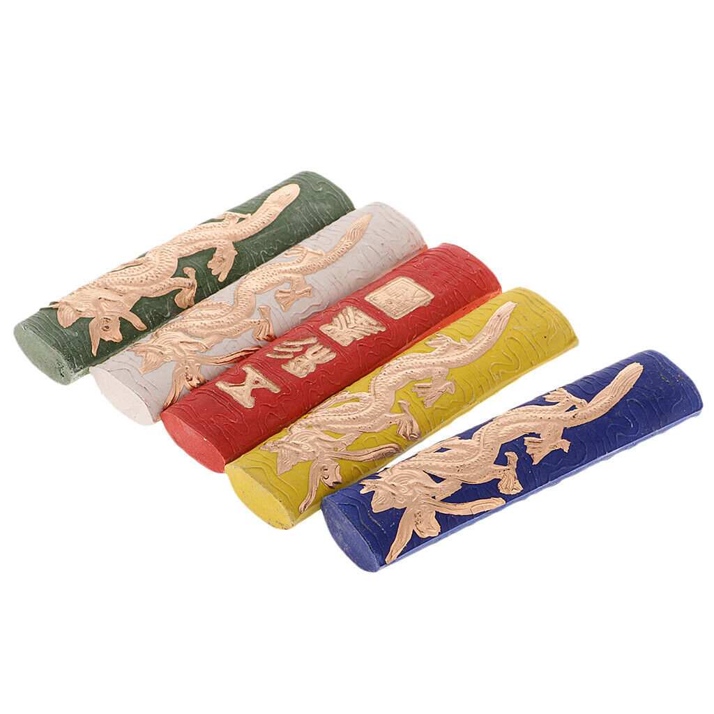 5Pcs Ink Stick Pigment Color Set for Chinese Traditional Calligraphy Drawing