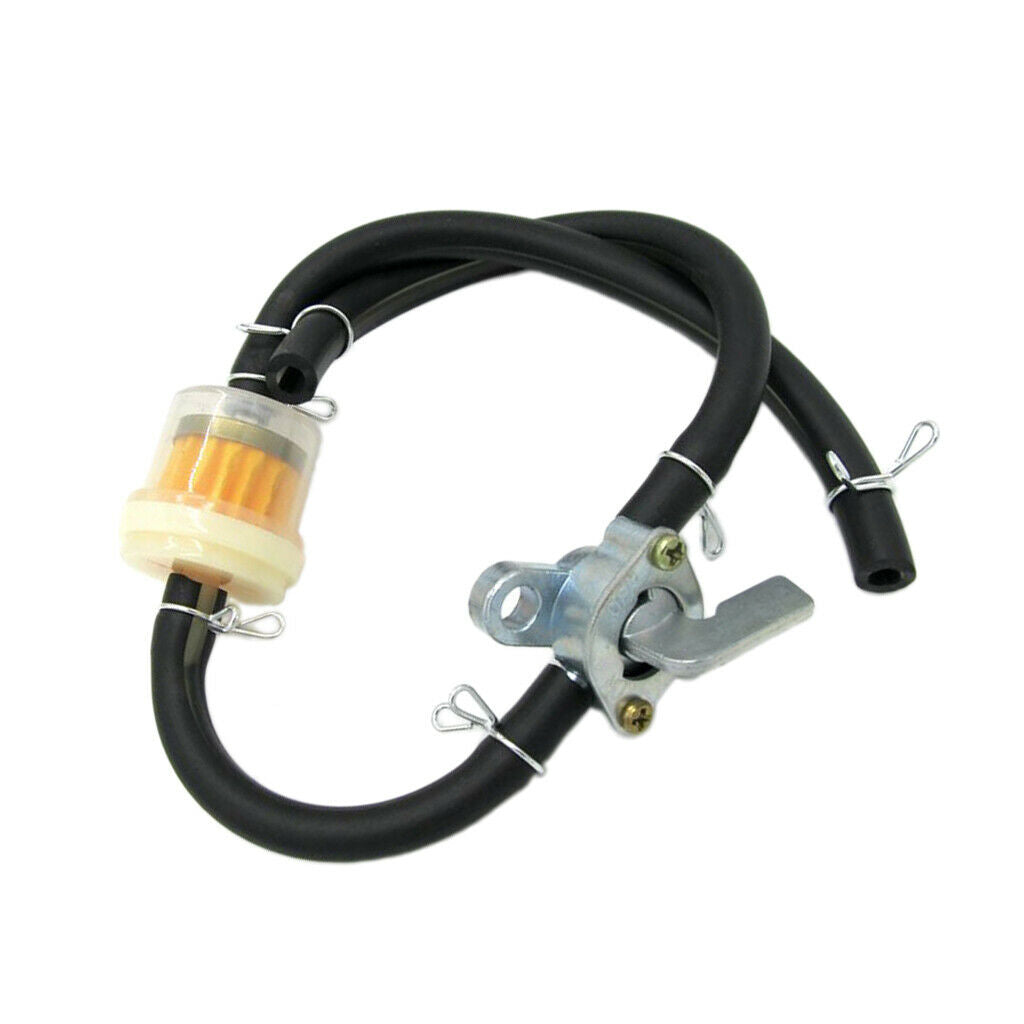 3Pcs Motorcycle Fuel Gas Oil Filter Petrol Line Valve Tap 45cm 50cc-150cc