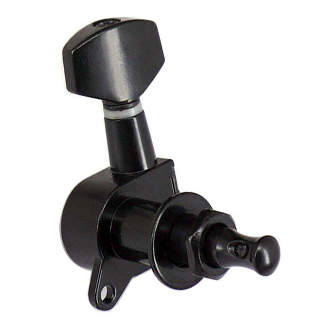 6x Acoustic Electric Guitar String Tuning Pegs Machine Heads Tuners 6R Black