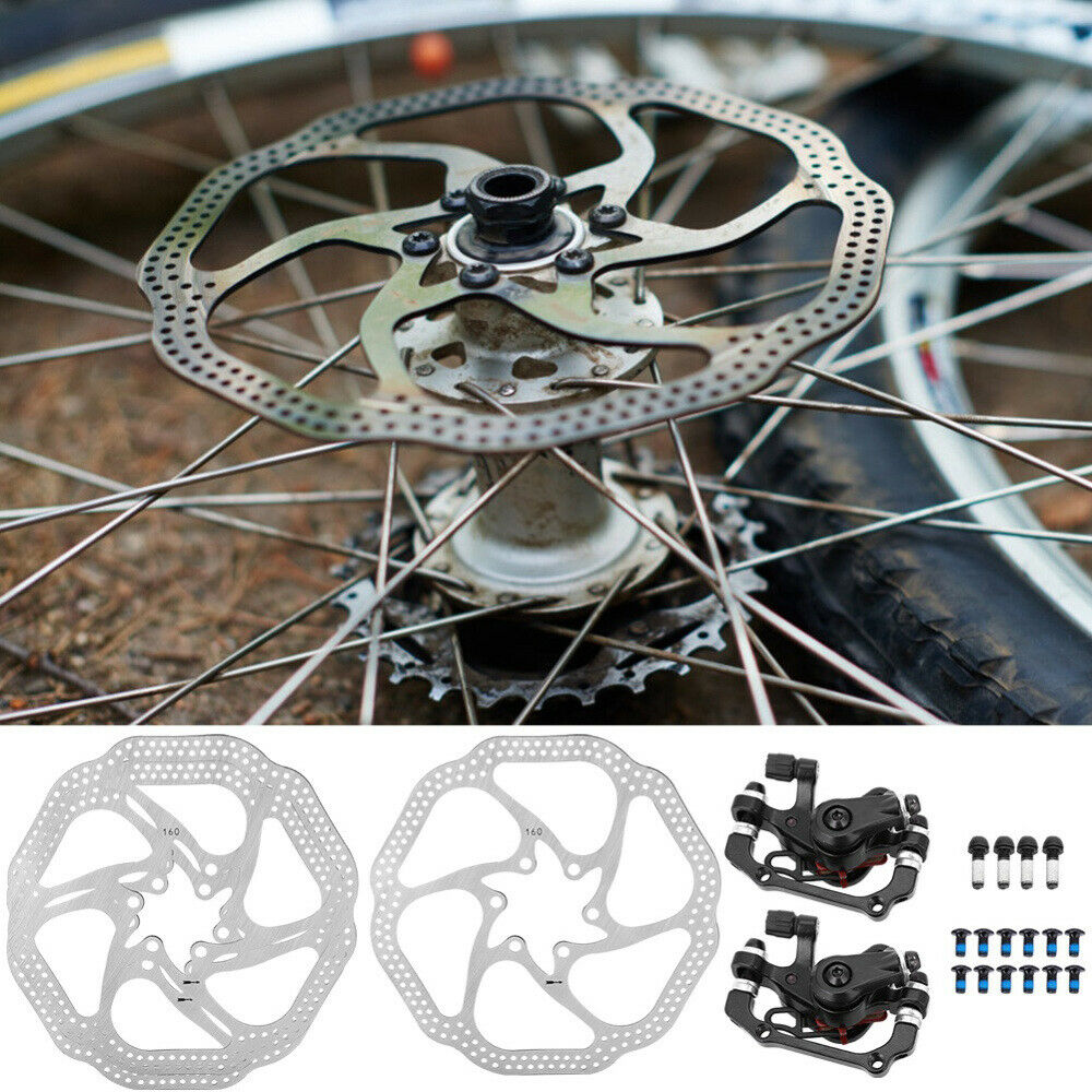 1 Pair Mechanical Bike Disc Brake Front & Rear Disc Rotor Brake Kit for Bicycle