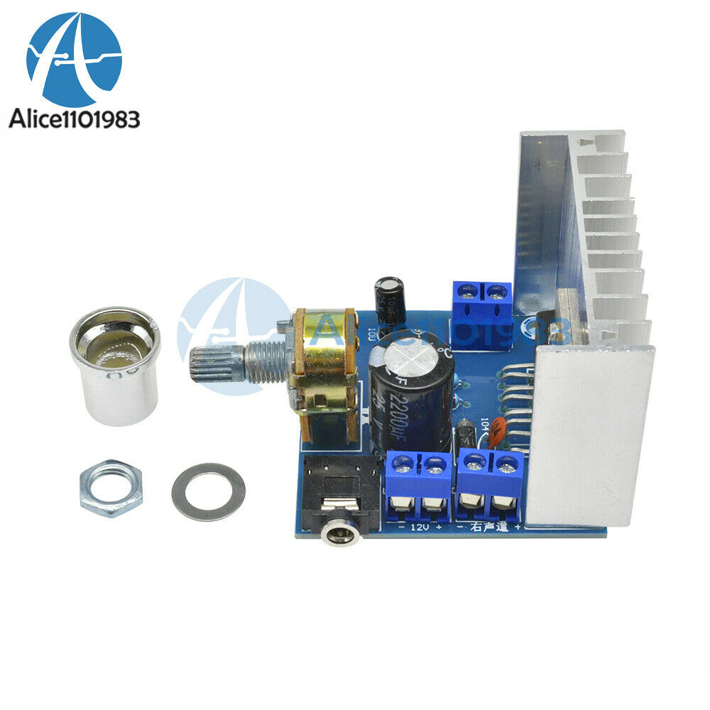 AC/DC 12V TDA7297 2x15W Digital Audio Amplifier Kit Dual-Channel Module for DIY