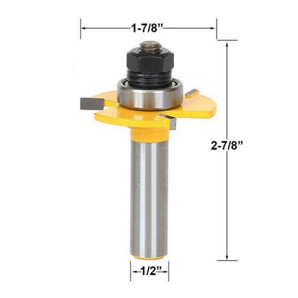 1Pieces Biscuit Joint Slot Cutter Jointing/Slotting Router Bit 1/2'' Shank
