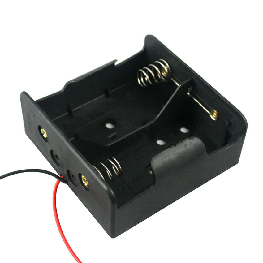 1 PCS Battery Case Box Holder Storage for battery 2 Slot For D SIZE batteries