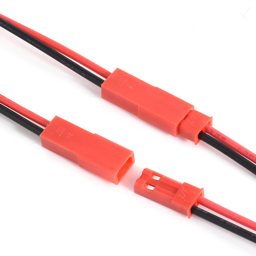 10 Pair Male+Female Red JST Connector Plug Cable Line for RC BEC Lipo Battery AU