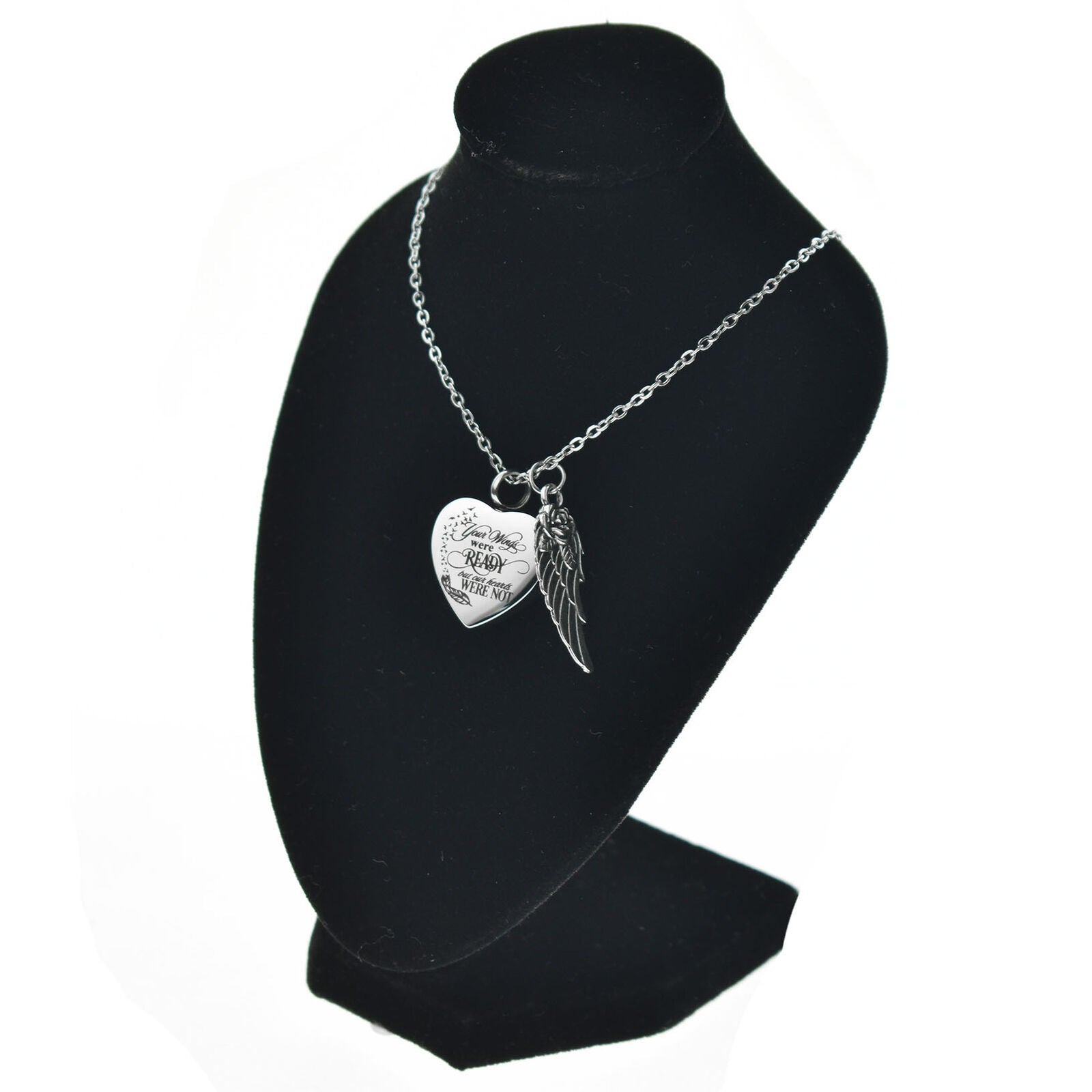 New Your Wings were Ready But Our Hearts were Not Heart Cremation Memorial Urn