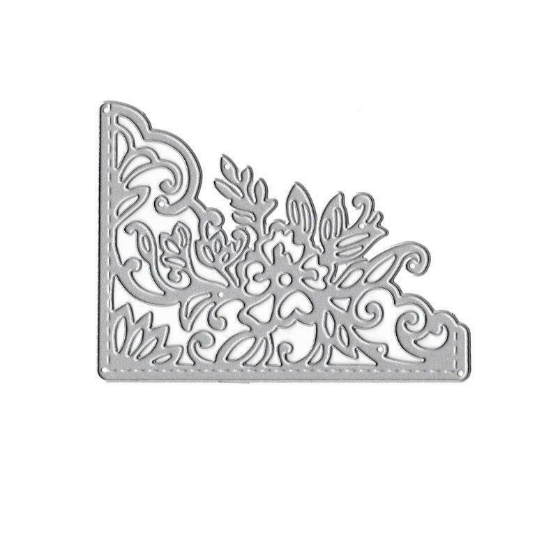 Corner Flower Metal Cutting Dies Stencil DIY Scrapbooking Album Stamp Paper Card