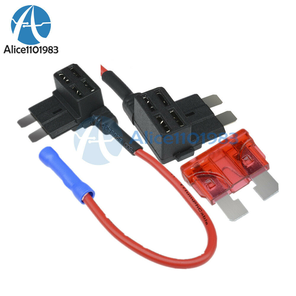 12V Car Add-a-circuit Fuse TAP Adapter Standard ATM APM Auto Blade Fuse Holder