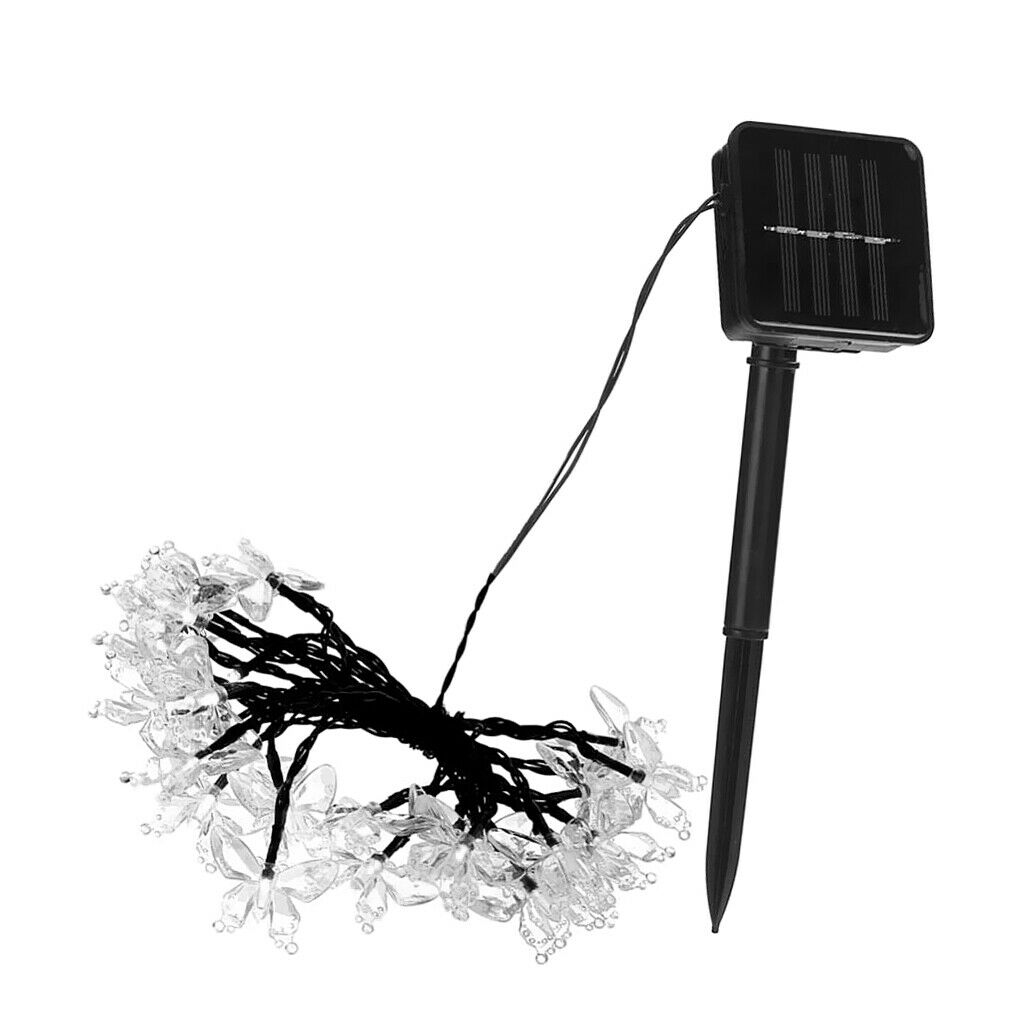 Butterfly Solar String Light 30 LED Christmas Decorative Lighting White
