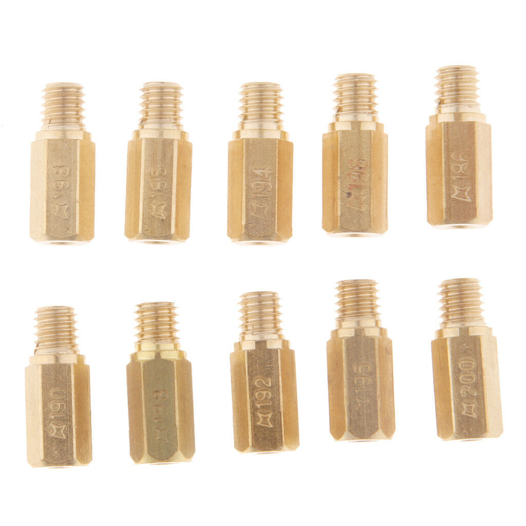 10pcs Carburetor Main Jet kit for PWK  OKO 185-200 / 10 Sizes