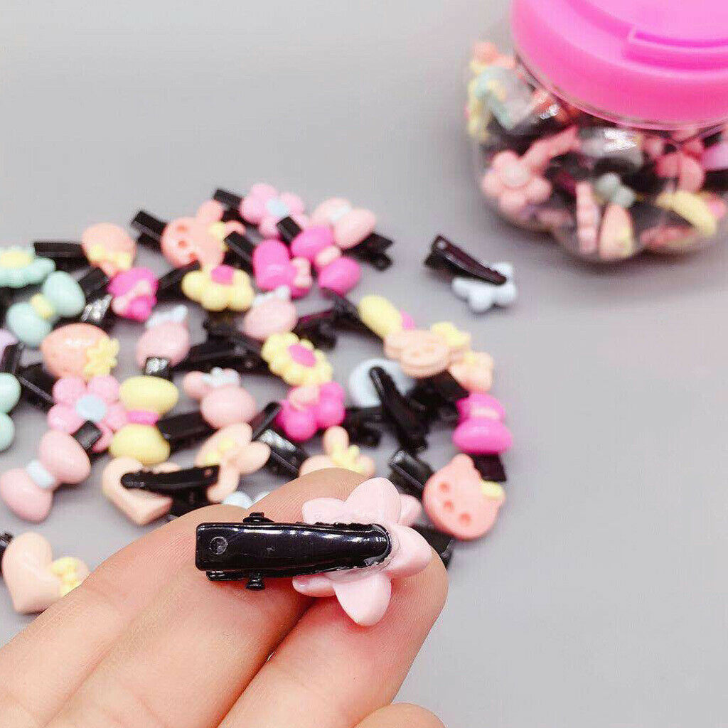 50x Black Metal Single Prong Alligator Hair Clips Hair Accessories 24mm