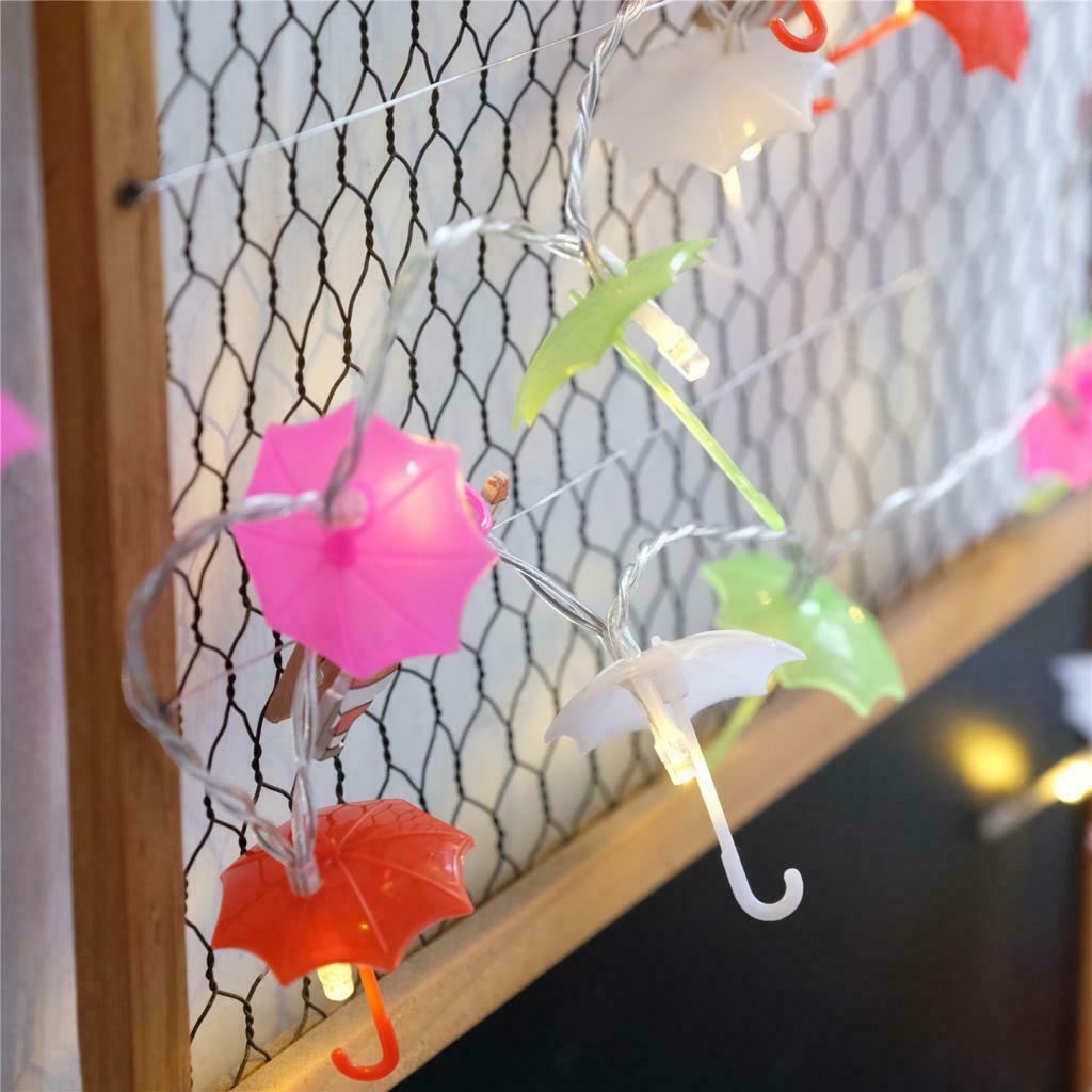 2m Warm White Fairy String Light Battery Operated Indoor Outdoor Umbrella