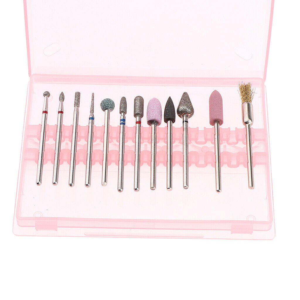 12Pcs/Set Ceramic Nail Art Drill Bits Nails Polishing Grinding Craft Head 02