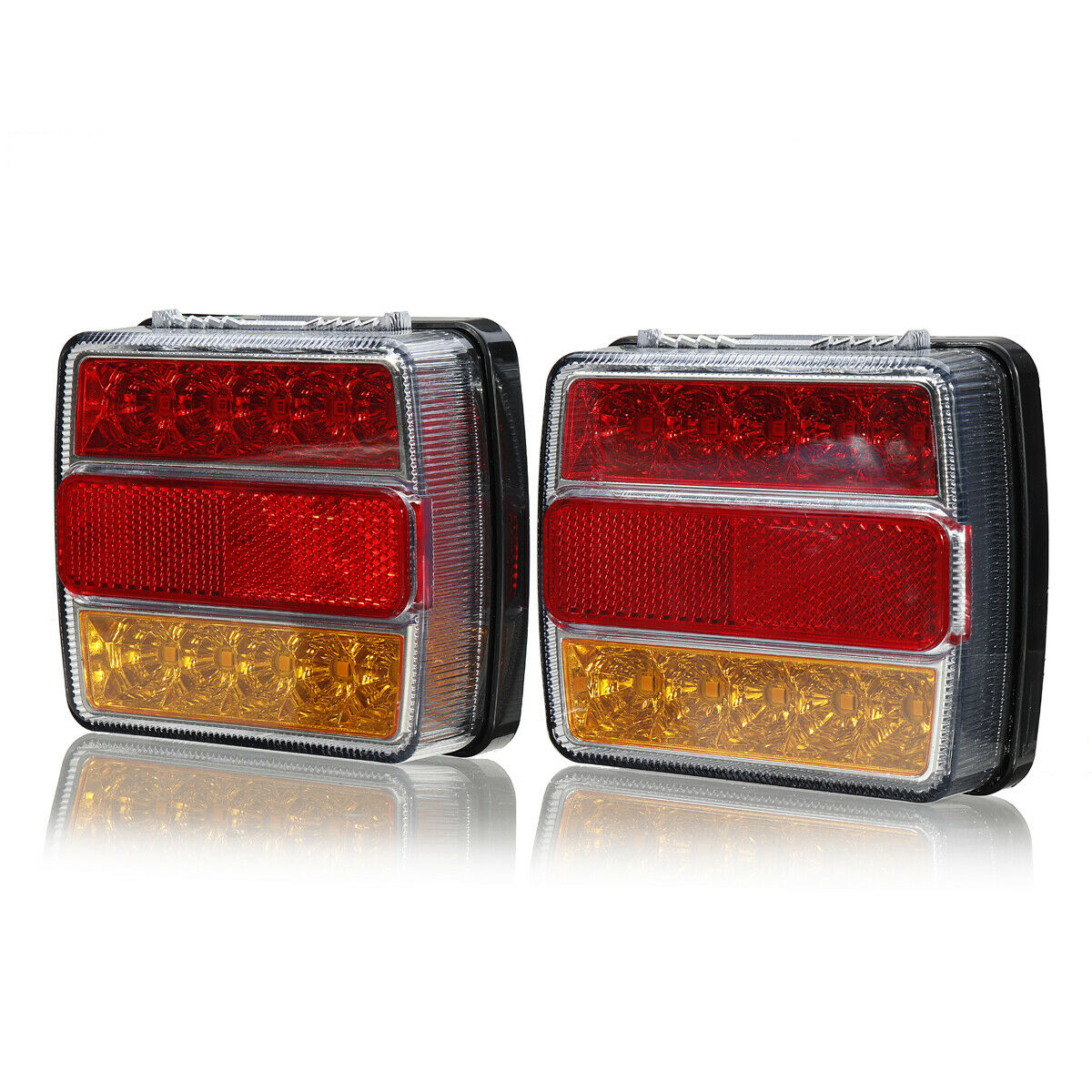 2x 16 LED Stop Tail Rear Light Lamp Waterproof Boat Truck Trailer Lorry 12V