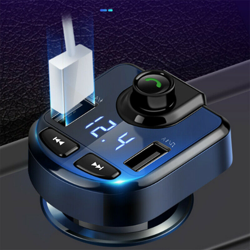 12V/24V Car Trucks Bluetooth Receiver MP3 Player Cigarette Lighter USB Charger