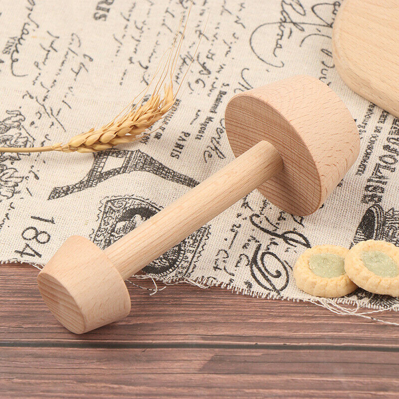 Wooden Pastry Pusher Egg Tart Double Side Tamper Pastry Pusher Eggtart Mo.l8