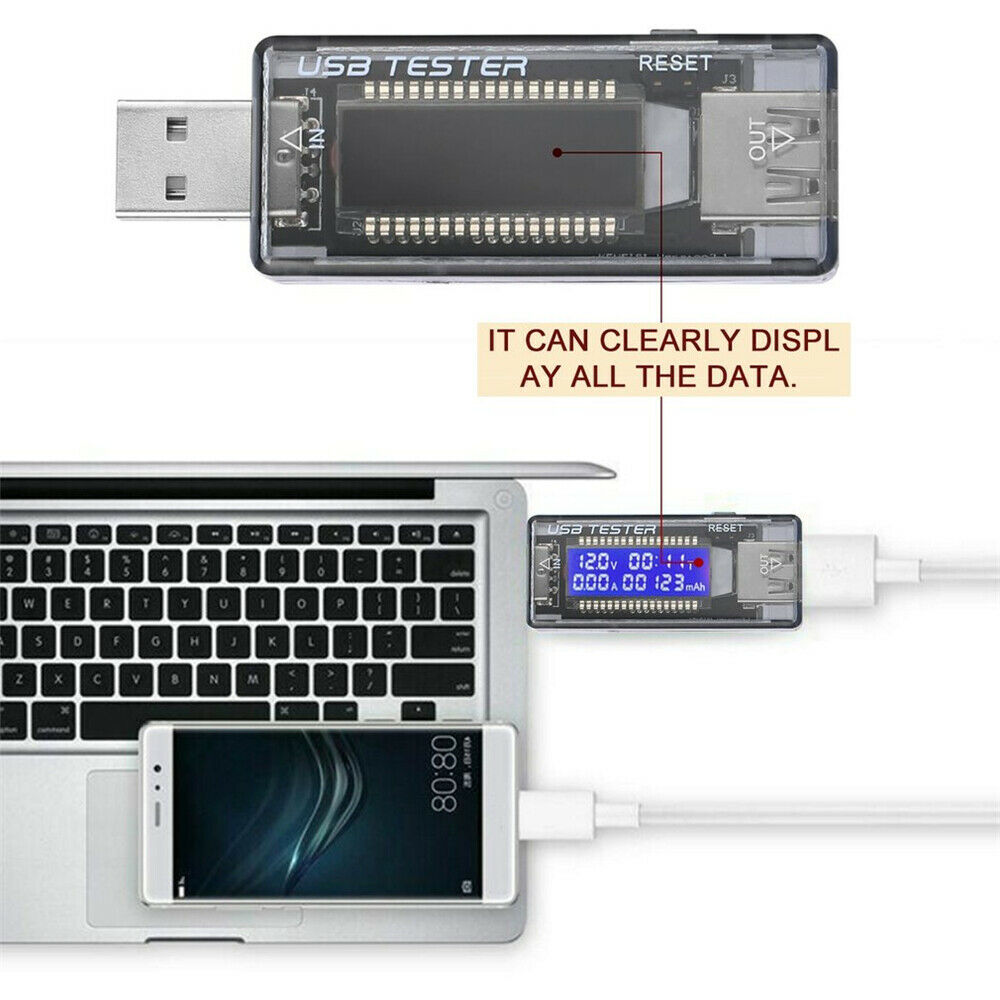 Power Bank Meter Ammeter Tools USB Current Voltage Tester Charger Capacity