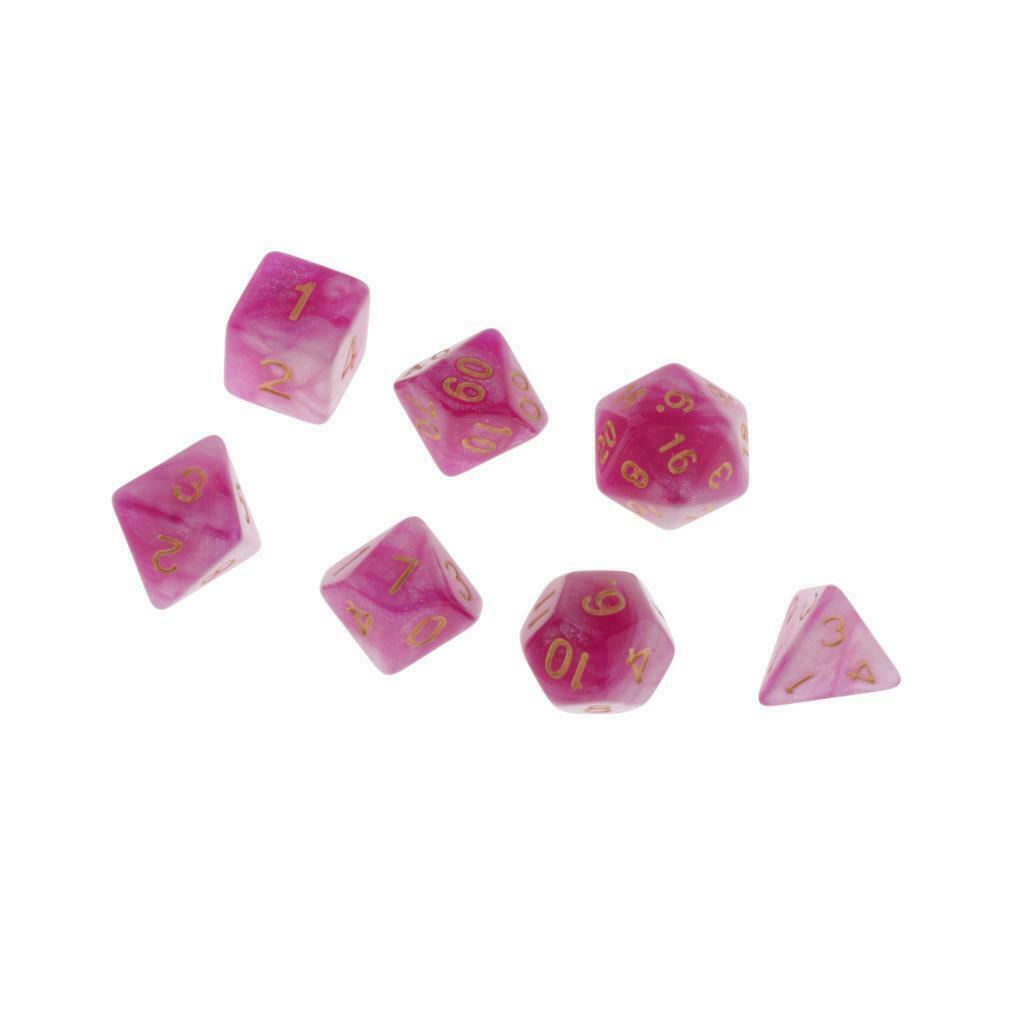 21Pcs D4-D20 Polyhedral 10-25mm Dice Game for DND Table Game Casino Supplies