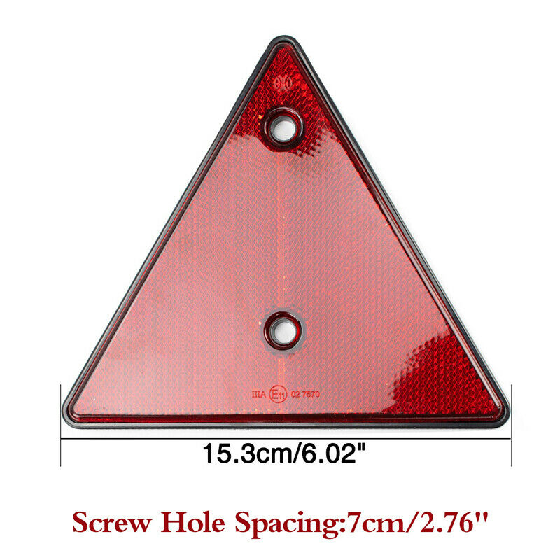 Red Rear Reflectors Triangle Reflective for Gate Posts Safety Reflectors .l8