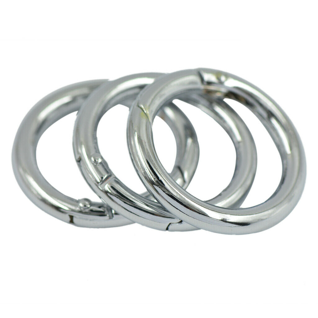 3pcs Multifunction Alloy Round  Keychain Carabiners Clip Clip