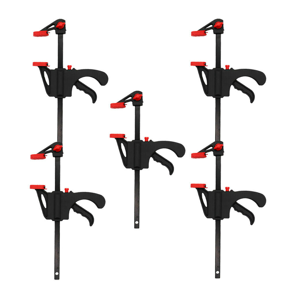 5pcs Durable 10cm Heavy Duty Wood Bar Clamp Squeeze Clamps Carpentry Tools