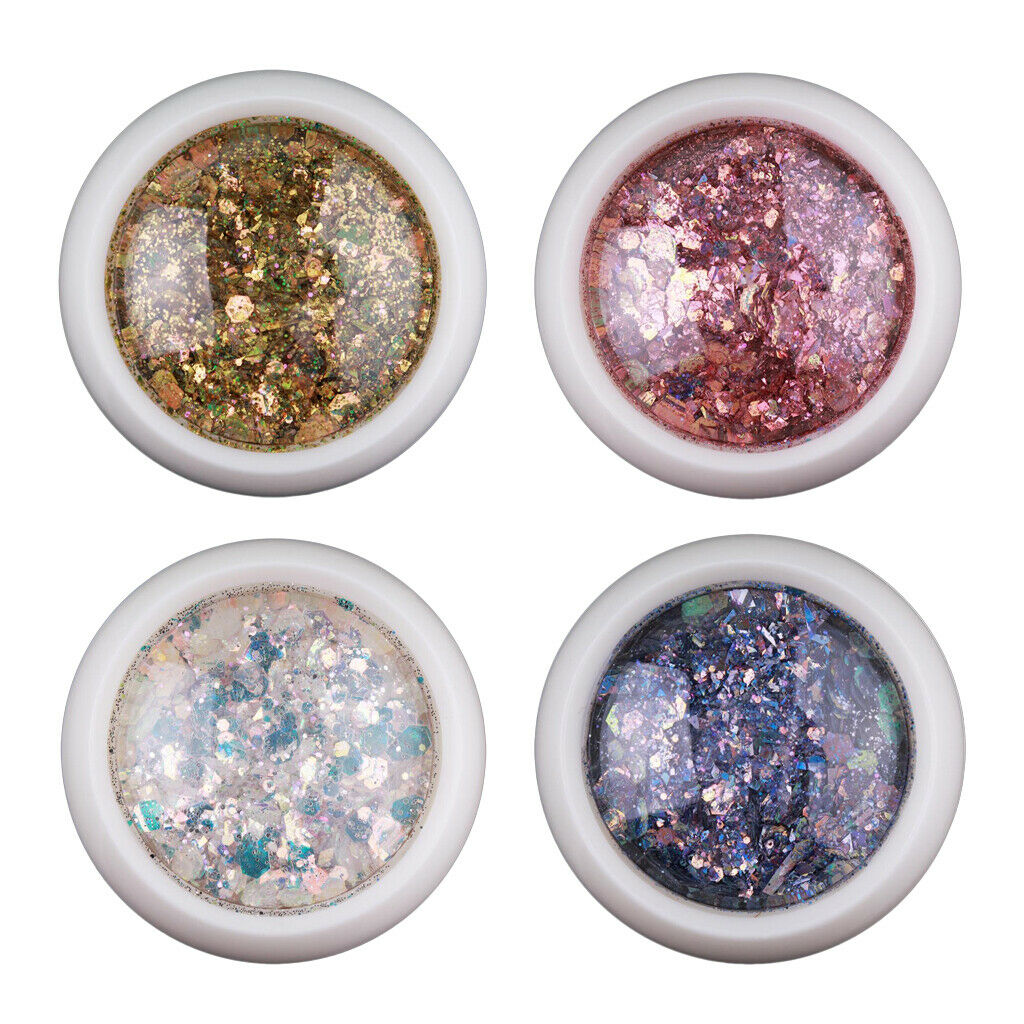 4-Box Mixed Color Makeup Nail Art Glitter Body Decoration Cosmetic Sequins A