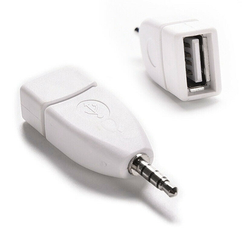 Universal 3.5mm Male Aux Audio Plug Jack To USB 2.0 Female Converter Adapter US
