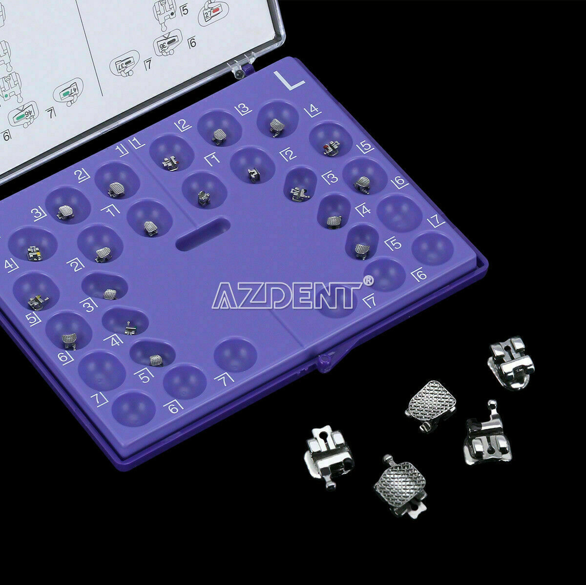 20 Packs Orthodontic Bracket Self-Ligating AZ Dental Roth .022 Hooks 3 4 5