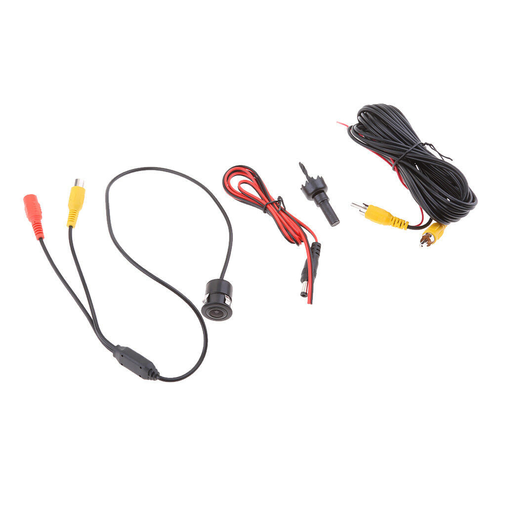 Car Rear View Reversing Backup Parking Camera Wide Angle 170Â° & Video Cable