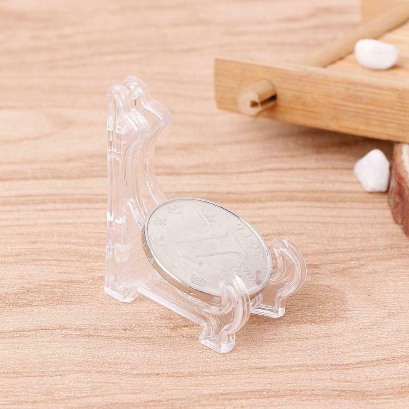 42mm Plastic Display Stand Easel Coin Medal Token Badge Holder Collection Shelf