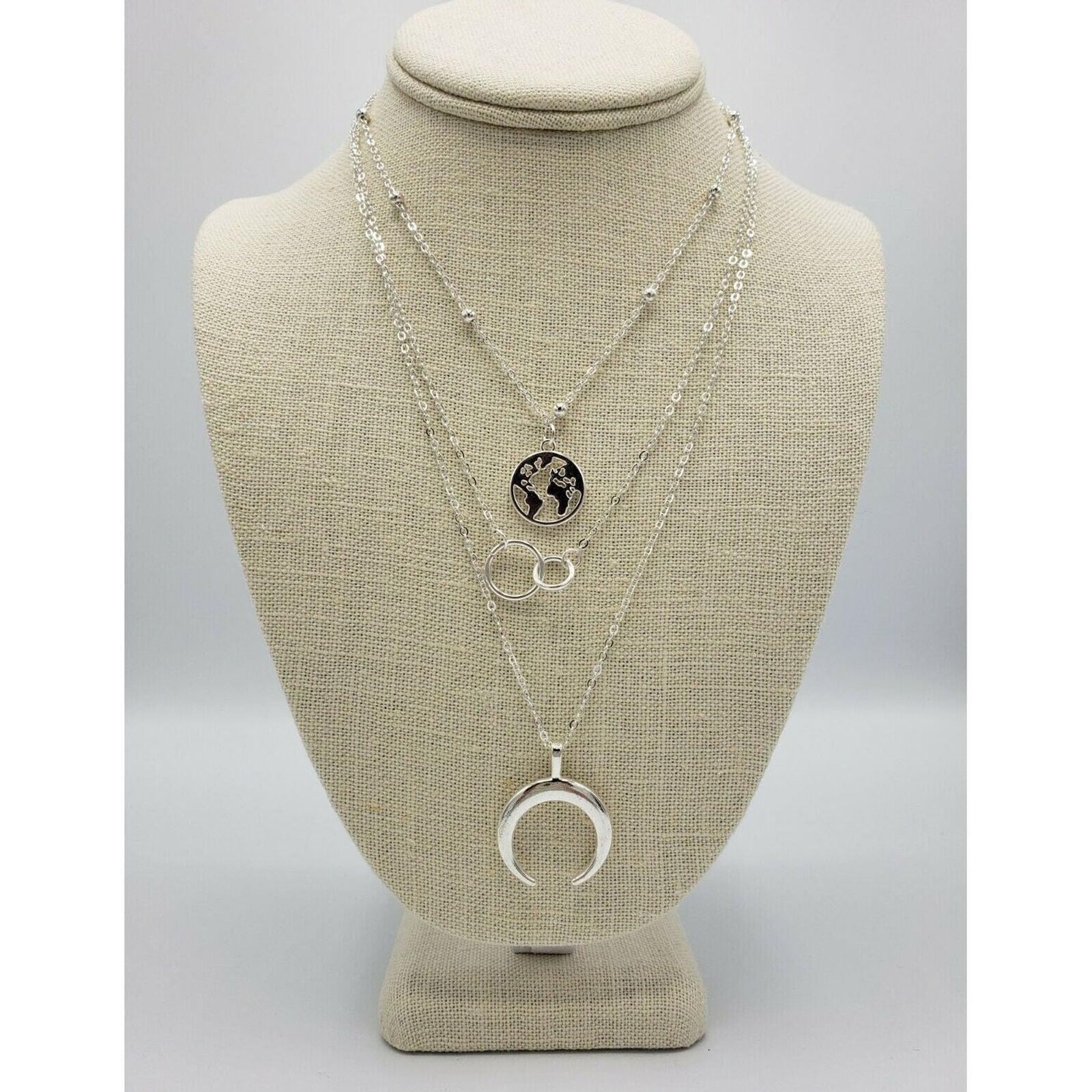Women Boho Multi-Layer Long Chain Pendant Choker Necklace Costume Jewelry Gift