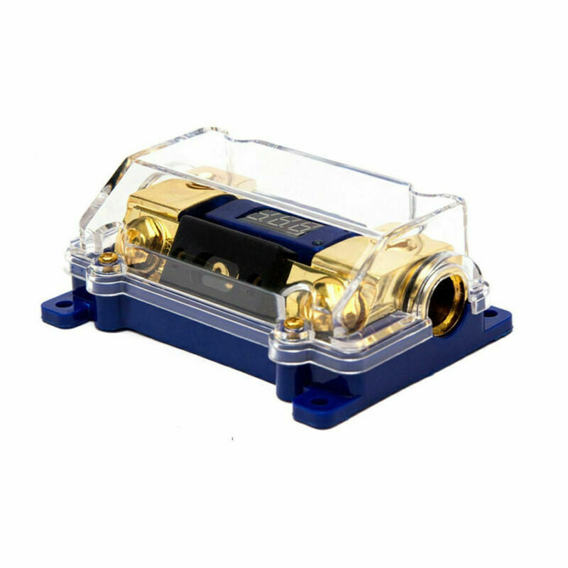 100A 2-Way Car Audio Power Fuse Holder Stereo Grounding Cable Distribution Block
