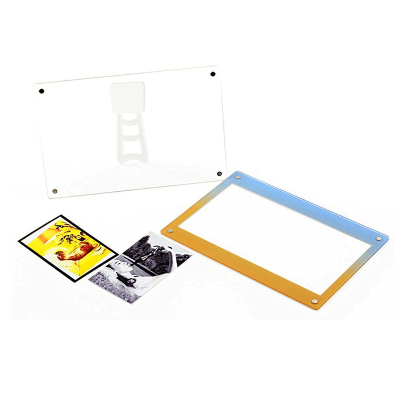 Acrylic Photo Frame Decorative for 3'' 6'' Photo Art Works Blue Yellow
