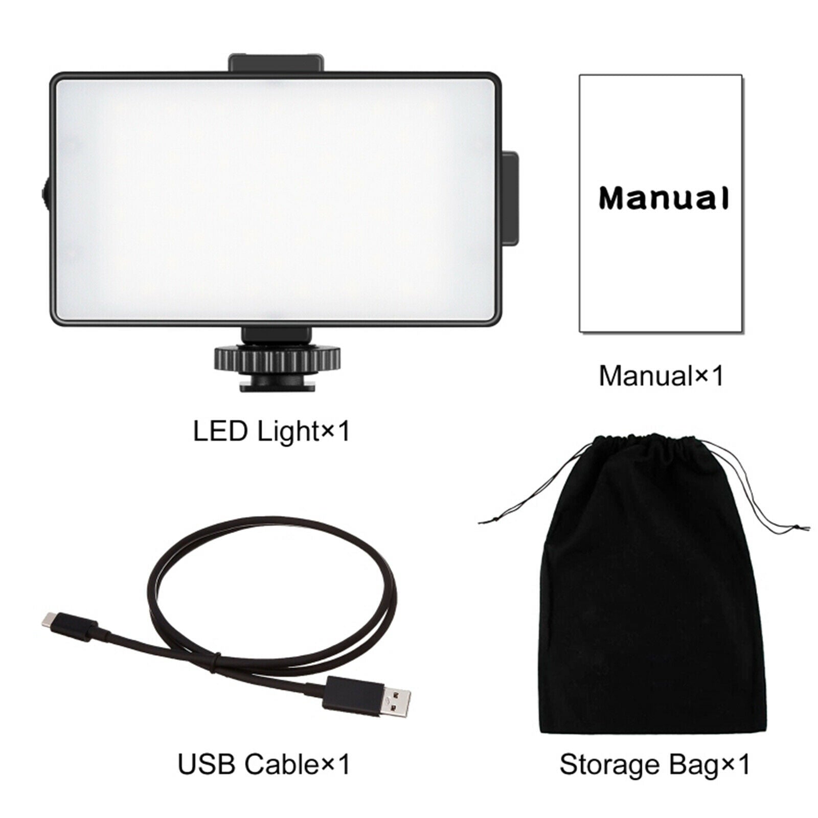 Mini On-Camera Video Light Rechargeable Supplies for DSLR Cameras Shooting
