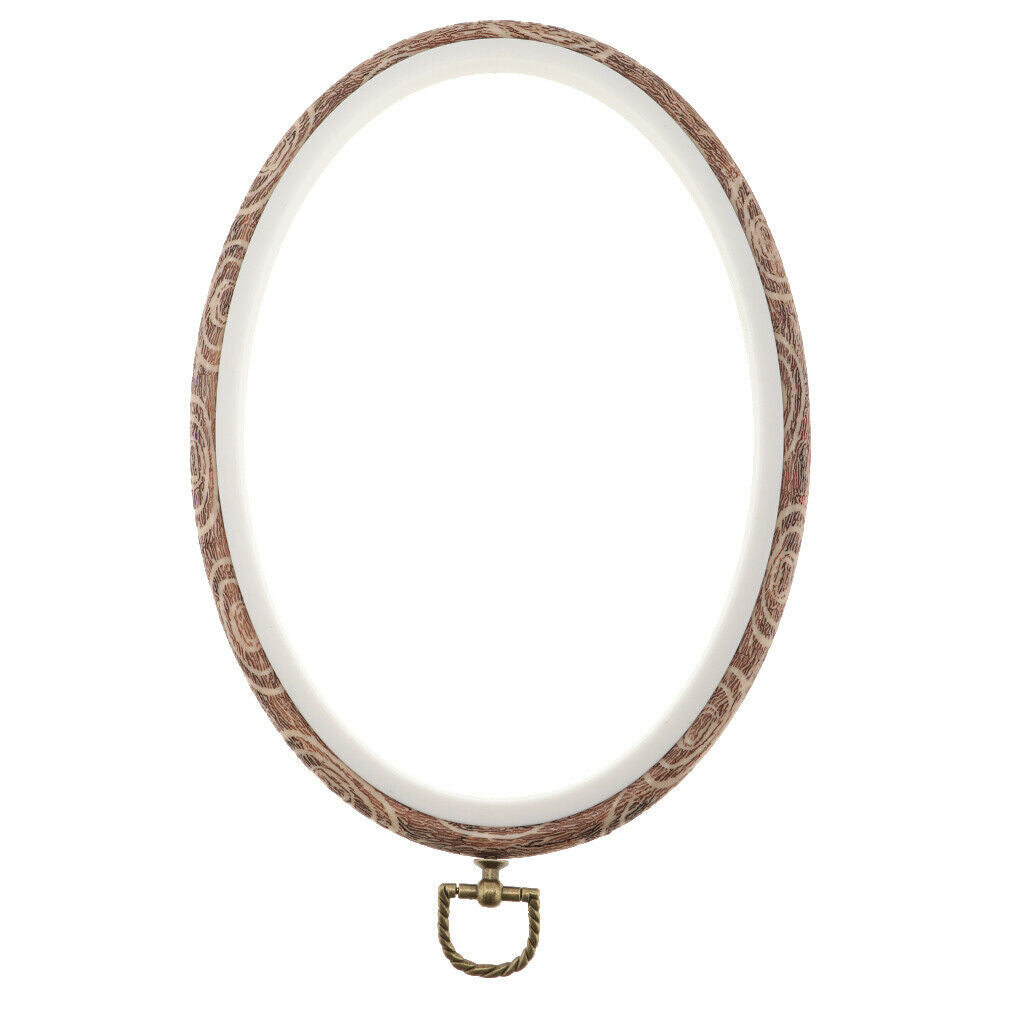 2pcs Plastic Oval Cross Stitch Hoops Needlework Embroidery Sewing Hoops