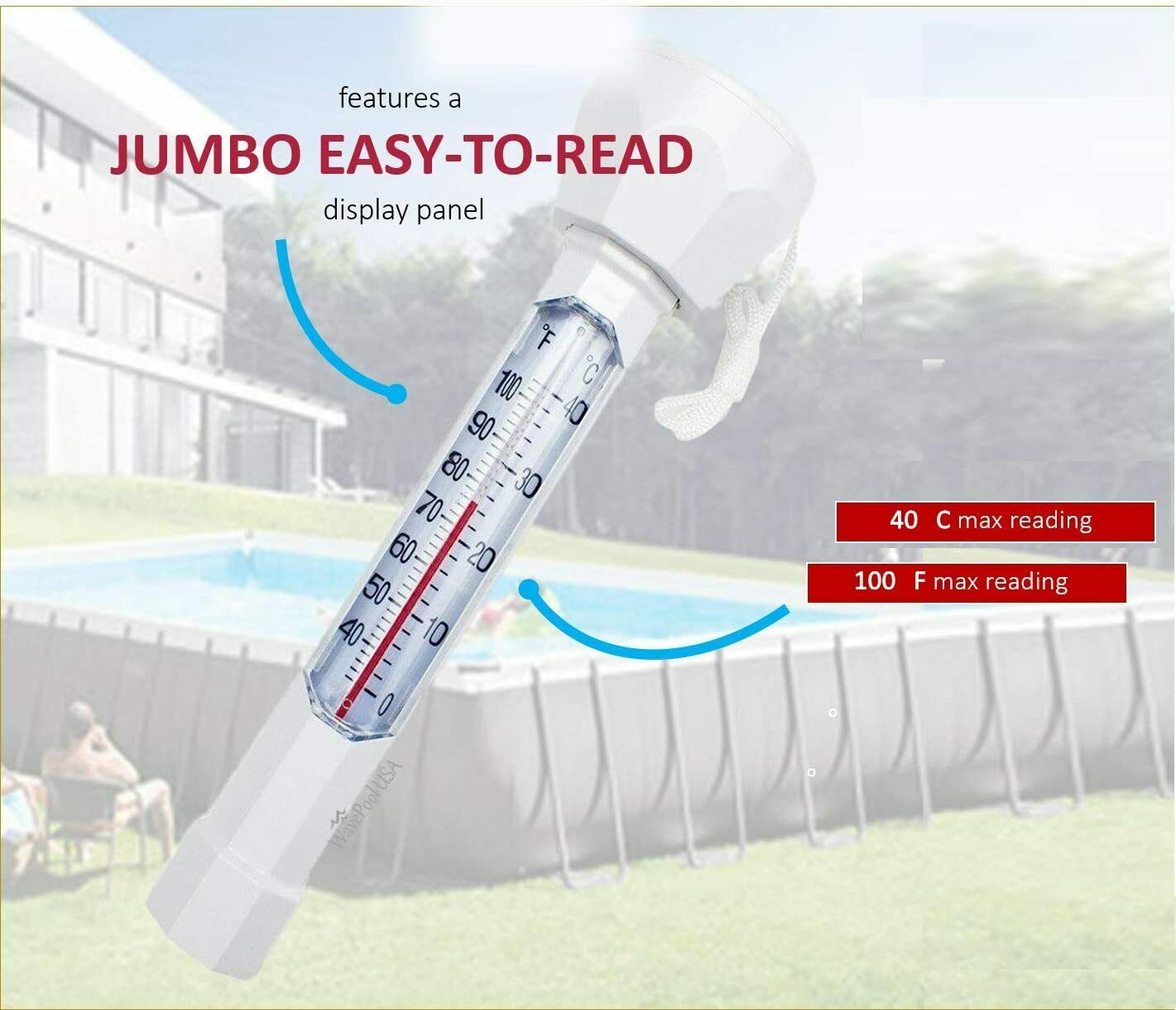 Swimming Pool Water Temp Meter Floating Thermometer Temperature Gauge Tester