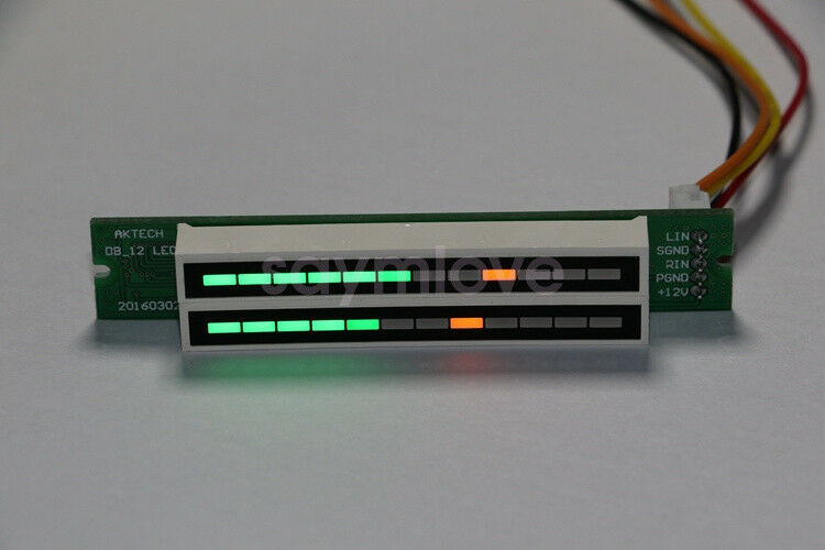 New Dual 12 LED Level Indicator VU Meter Music Sound Audio Display Analyzer