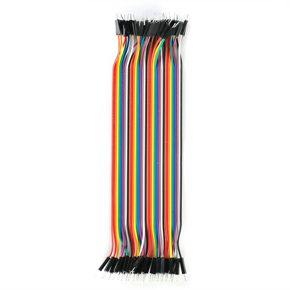 40pcs/pack 2.54mm Male to Male Breadboard Cable Jumper Wire Ribbon for Arduino
